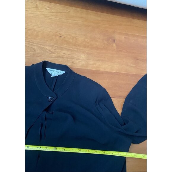 Marina Rinaldi Blouse Layering Top 21 / US Medium / Large Black Italy - Picture 8 of 10